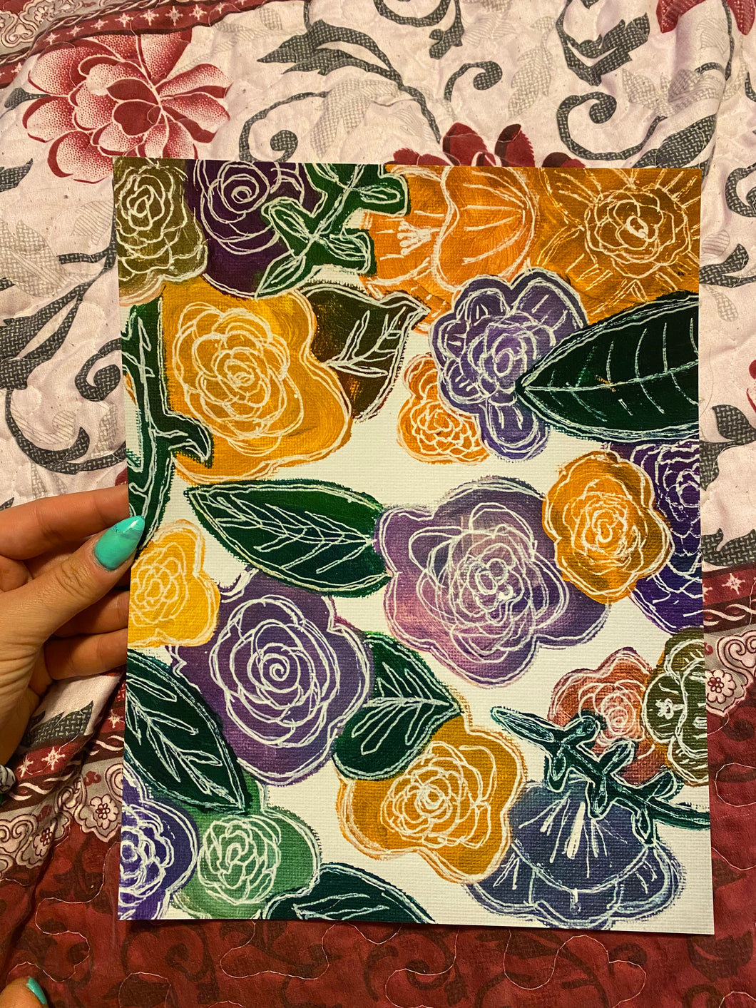 Purple Floral Print