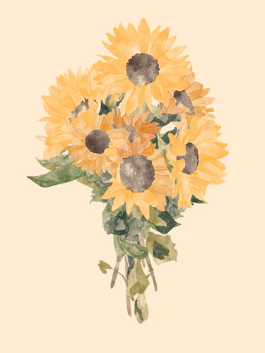 Watercolour Sunflowers